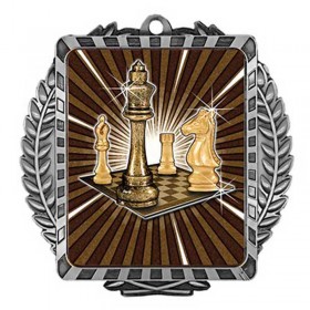 Médaille Échec Argent 3.5" - MML6011S