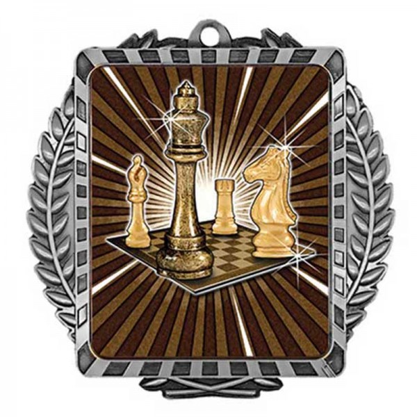 Médaille Échec Argent 3.5" - MML6011S