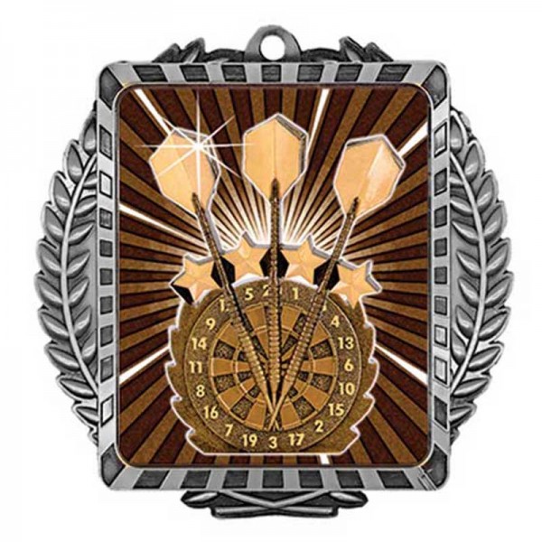 Silver Darts Medal 3.5" - MML6014S