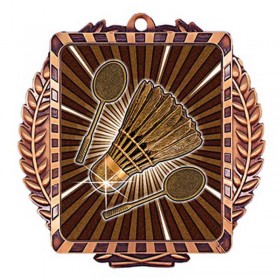 Bronze Badminton Medal 3.5" - MML6027Z