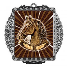 Médaille Équestre Argent 3.5" - MML6043S