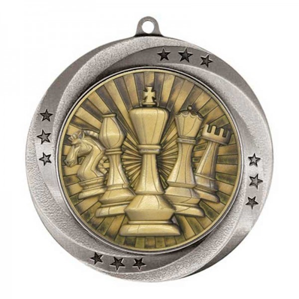 Silver Chess Medal 2.75" - MMI54909S