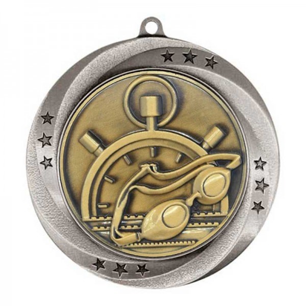 Médaille Natation Argent 2.75" - MMI54914S