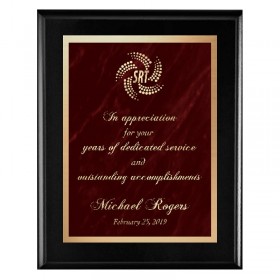 Black and Red 8 x 10 Plaque PLV465E-BK-RD