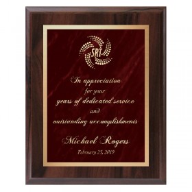 Cherrywood and Red 8 x 10 Plaque PLV465E-CW-RD