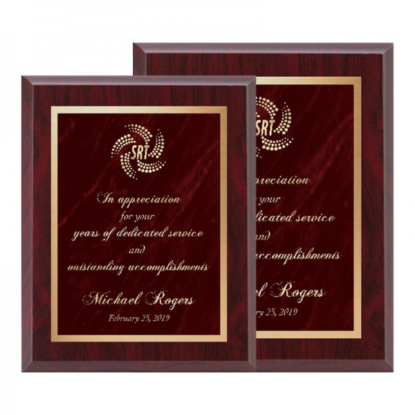 Red and Red 8 x 10 Plaque PLV465E-RD-RD sizes