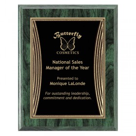 Plaque 9 x 12 Green and Black PLV555G-GN-BK