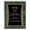 Plaque 9 x 12 Green and Black PLV555G-GN-BK