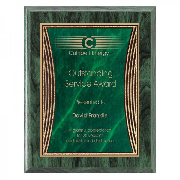 Plaque 8 x 10 Green and Green PLV555E-GN-GN
