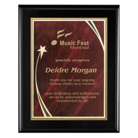 Plaque 8 x 10 Black and Red PLV562E-BK-RD