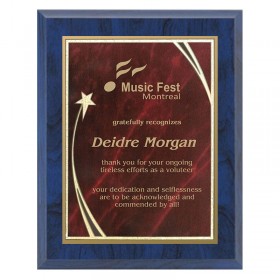Plaque 9 x 12 Blue and Red PLV562G-BU-RD