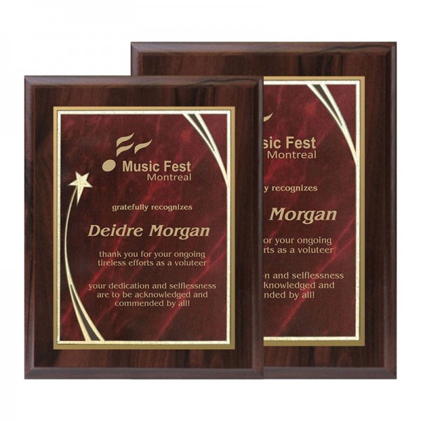 Plaque 8 x 10 Cherrywood and Red PLV562E-CW-RD sizes