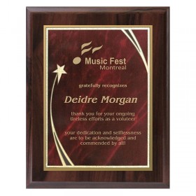 Plaque 9 x 12 Cherrywood and Red PLV562G-CW-RD