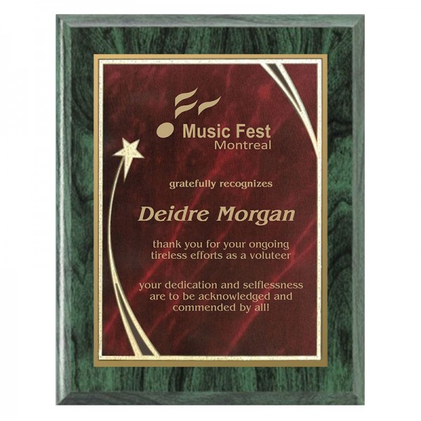Plaque 8 x 10 Green and Red PLV562E-GR-RD
