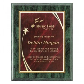Plaque 9 x 12 Green and Red PLV562G-GR-RD