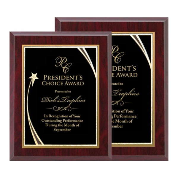 Plaque 8 x 10 Red and Black PLV562E-RD-BK sizes