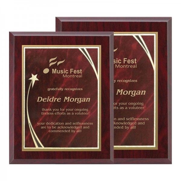 Plaque 8 x 10 Red and Red PLV562E-RD-RD sizes