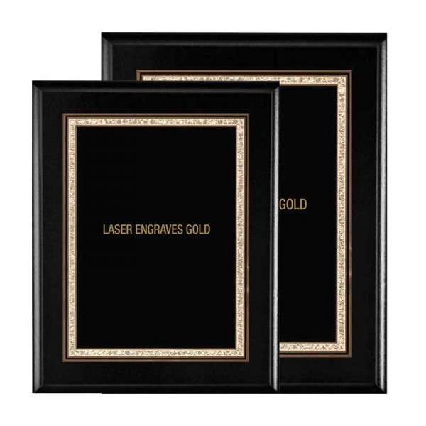 Plaque 9 x 12 Noire et Or PLV501G-BK-G formats
