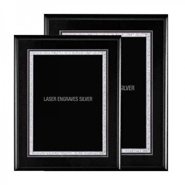 Plaque 8 x 10 Noire et Argent PLV501E-BK-S formats