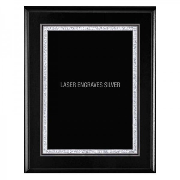 Plaque 8 x 10 Black and Silver PLV501E-BK-S template
