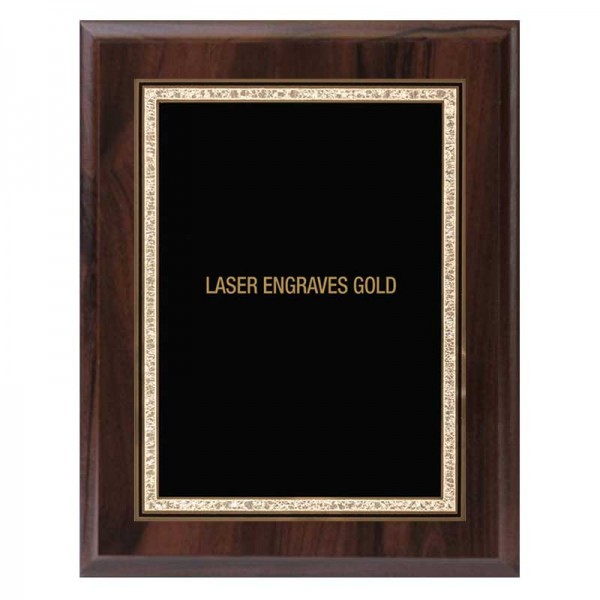 Plaque 8 x 10 Cherrywood and Gold PLV501E-CW-G template