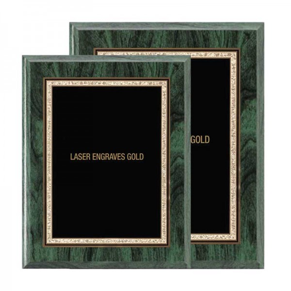 Plaque 8 x 10 Green and Gold PLV501E-GN-G sizes