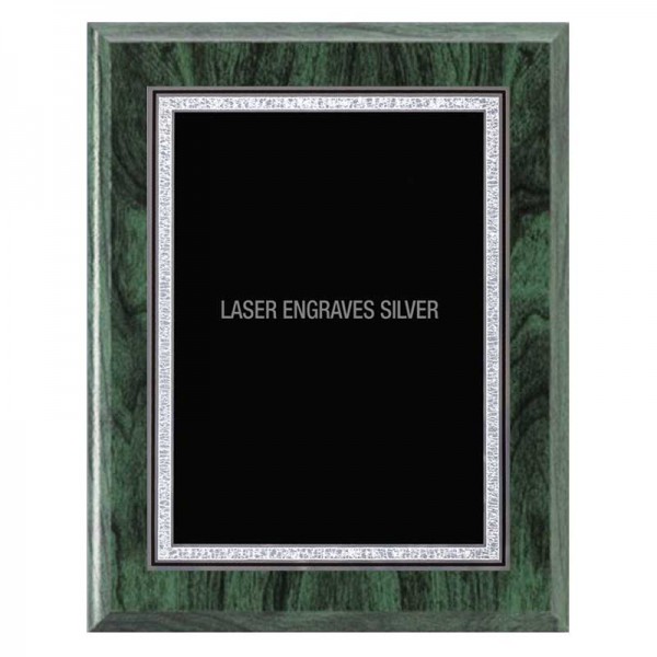 Plaque 9 x 12 Green and Silver PLV501G-GN-S template