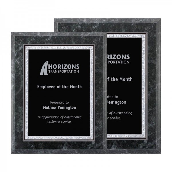Plaque 9 x 12 Granite and Silver PLV501G-GRA-S sizes