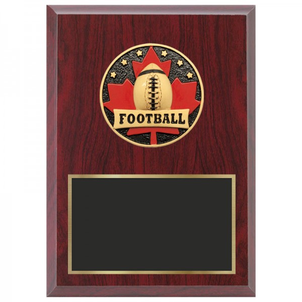Red Football Plaque 1870-XCF106