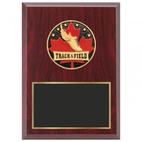Red Track and Field Plaque 1870-XCF116