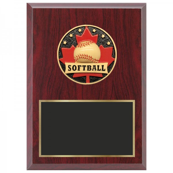 Plaque Softball Rouge 1870-XCF126