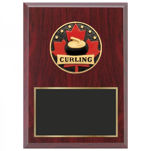 Red Curling Plaque 1870-XCF135