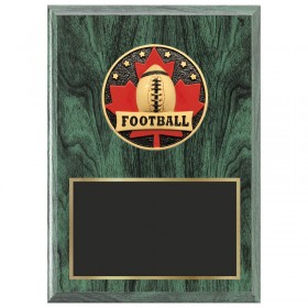 Green Football Plaque 1470-XCF106