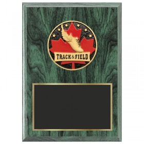 Green Track and Field Plaque 1470-XCF116