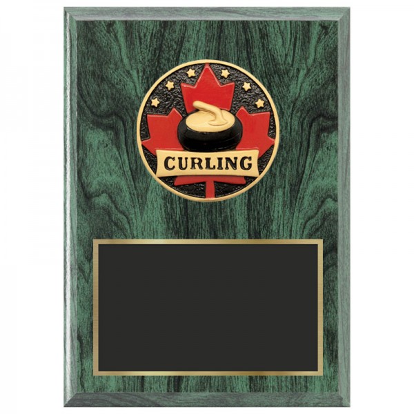 Green Curling Plaque 1470-XCF135
