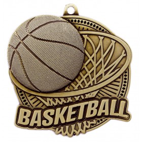 Médaille Basketball Or 2.25" - MSK03G