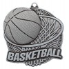 Silver Basketball Medal 2.25" - MSK03S