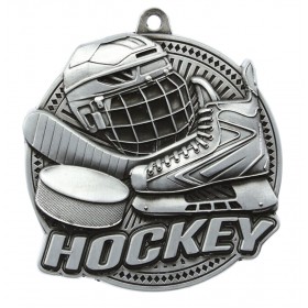 Silver Hockey Medal 2.25" - MSK10S