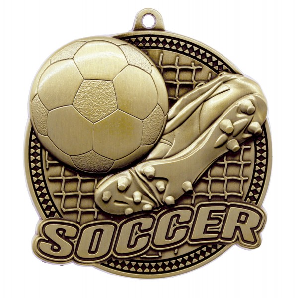 Gold Soccer Medal 2.25" - MSK13G