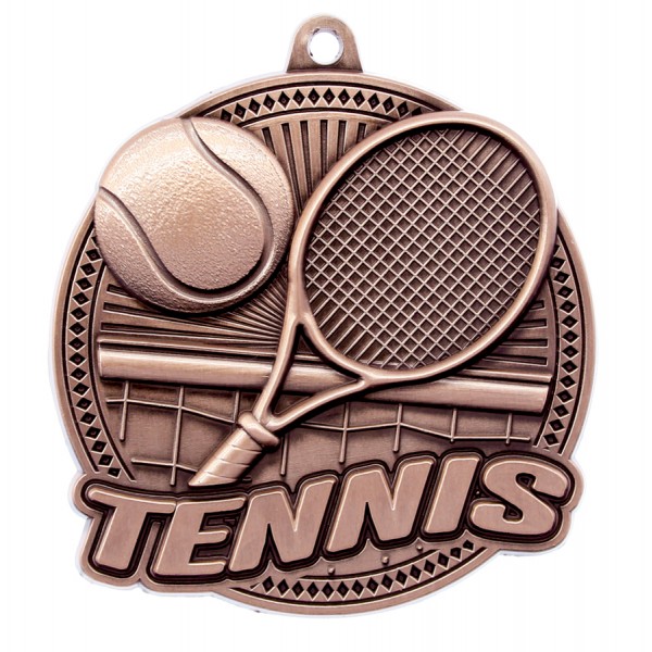 Bronze Tennis Medal 2.25" - MSK15Z