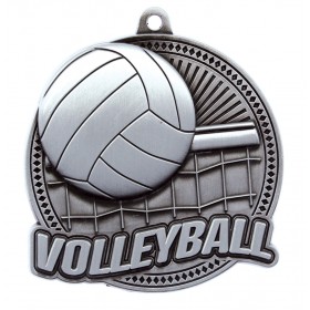 Silver Volleyball Medal 2.25" - MSK17S