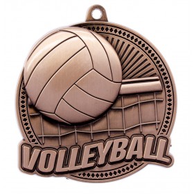 Bronze Volleyball Medal 2.25" - MSK17Z