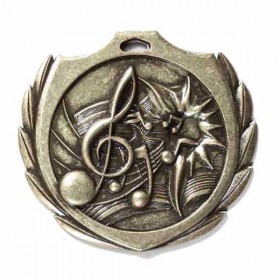 Médaille Or Musique 2 1/4 po BMD024AG