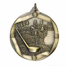 Gold Golf Medal MS607AG