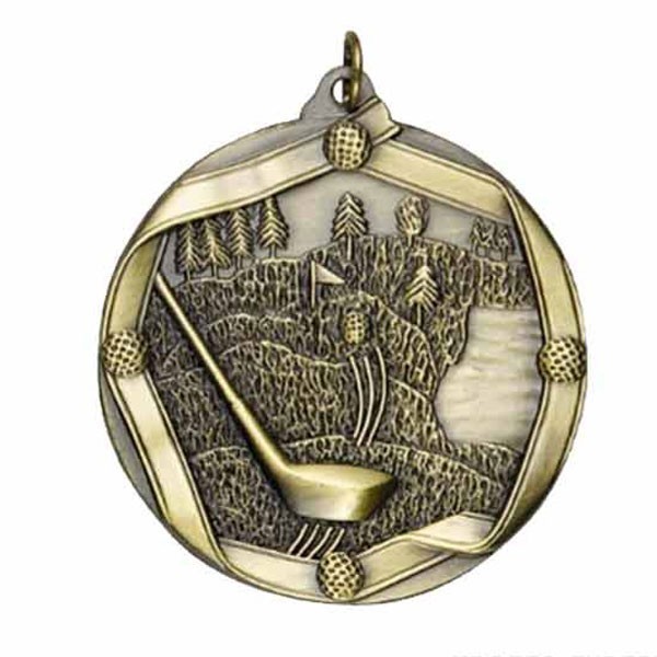 Médaille Or Golf MS607AG
