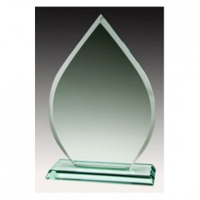 Jade Glass Trophy 7.5" H - GL10115A