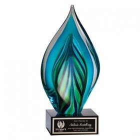 Blue Twist Flame Art Glass GA5783