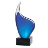 Blue Glass Trophy 8.5" H - GA 5666