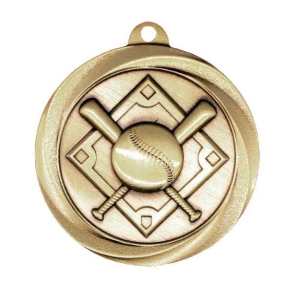 Médaille Baseball Or 2" - MSL1002G