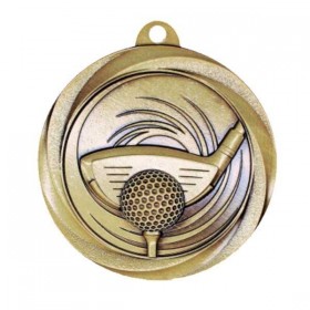 Gold Golf Medal 2" - MSL1007G